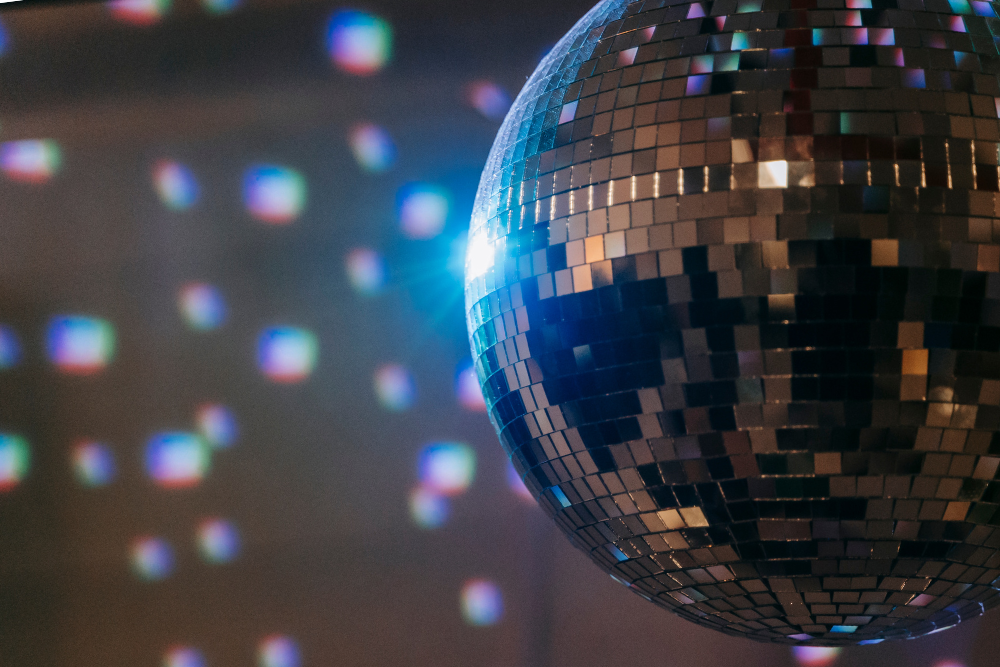 Disco ball at a prom.